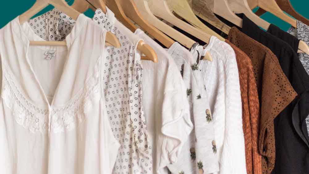 row of maternity clothes how to save money