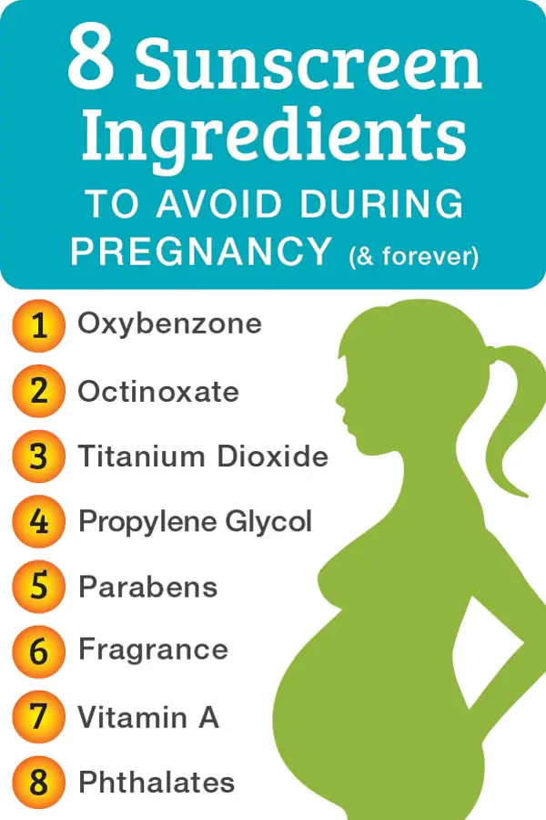 8 sunscreen ingredients avoid pregnancy
