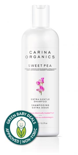 Carina Organics Sweet Pea Extra Gentle Shampoo with Green Baby Deals approved seal