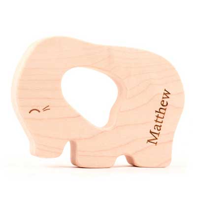 Smiling Tree Toys custom non-toxic wooden teether