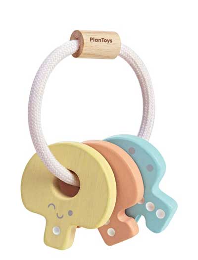 PlanToys key rattle wooden baby toy