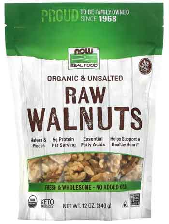 NOW Organic Raw Walnuts healthy pregnancy snacks