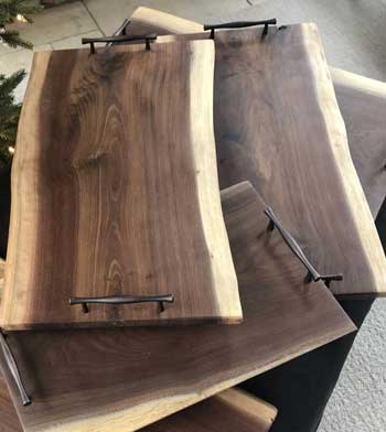 personalized live edge cheese board gift