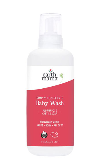 earth mama non-scents non-toxic baby soap shampoo