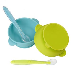 non-toxic silicone bowls and spoons