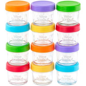 wee sprout glass containers milk storage